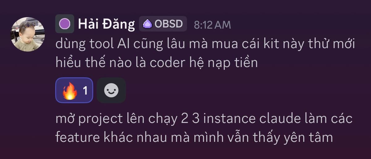 Discord testimonial from Hải Đăng