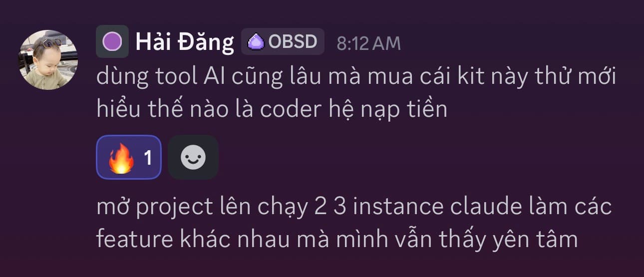 Discord testimonial from Hải Đăng
