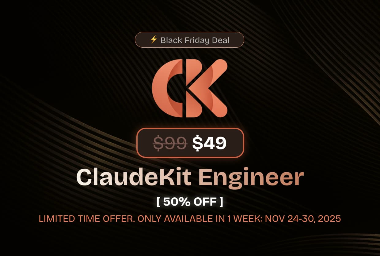 ClaudeKit Engineer - 50% off